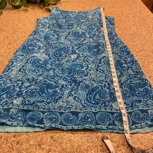 Mix Nouveau Blue Paisley Lined Dress Size Small - Picture 4 of 16